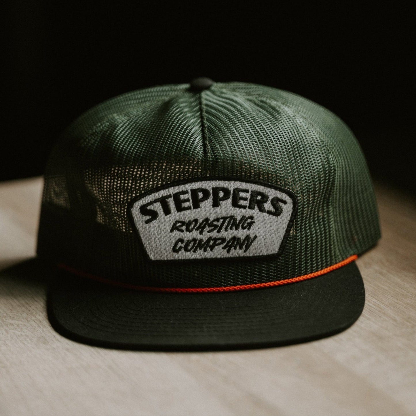 Steppers Roasting Co Orange Rope Hat